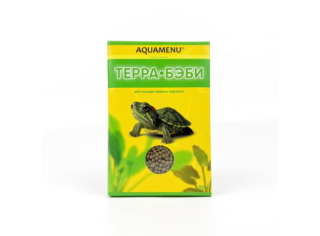 Корм AQUAMENU Терра-Бэби 20 г гранулы (пакетик) AQUAMENU