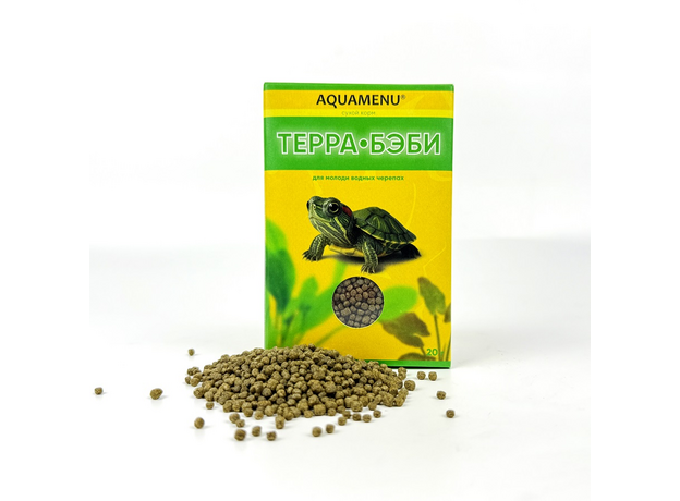 Корм AQUAMENU Терра-Бэби 20 г гранулы (пакетик) AQUAMENU