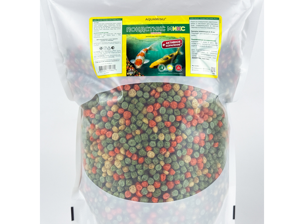 Корм для пруда Пондстикс Микс Мини AQUAMENU 2л/400г дойпак