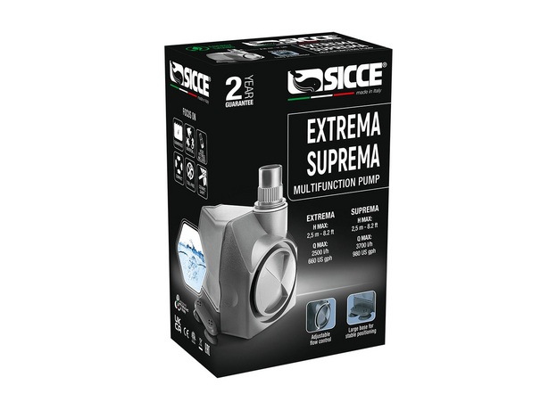 Помпа универсальная SICCE Suprema, подъем 300 см, 3700 л/ч, 108х104хh94 мм