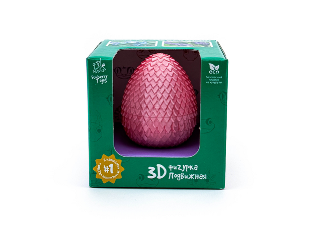 Игрушка подвижная 3D принтер Питончик в яйце, цвет в ассортименте