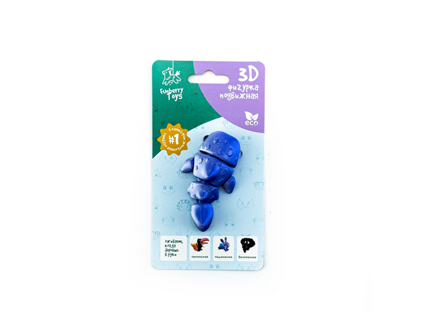 Игрушка подвижная 3D принтер Акула Блу, цвет в ассортименте (на блистере)