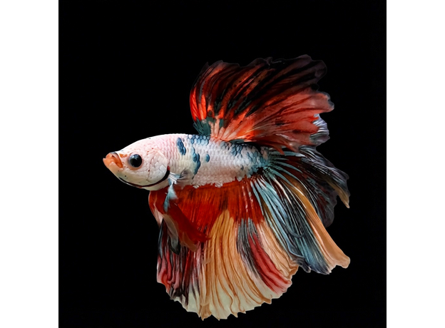 Петушок Халфмун Немо (самец) (Betta splendens var.)