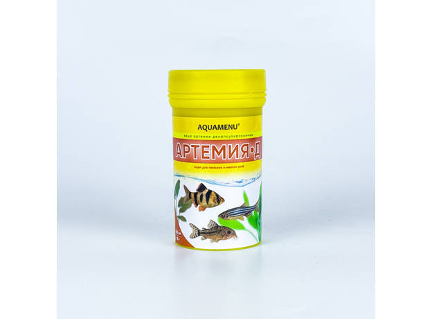 Корм АКВА МЕНЮ Артемия-Д, 100 мл, цисты артемии для мальков и мелких рыб