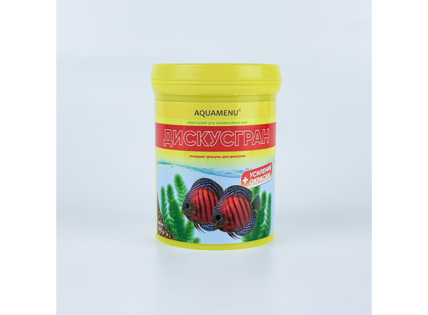Корм AQUAMENU Дискусгран 250мл/140г, гранулы для усиления окраски дискусов