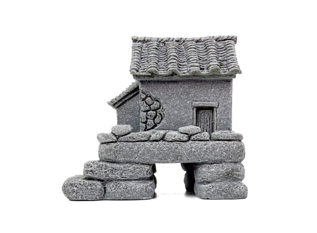Декор для аквариума Ступенчатый дом, 7.3×4.5×6.5 см