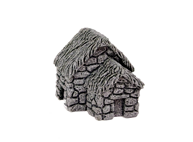 Декор для аквариума Домик с соломенной крышей, 3.5×3.5×3 см