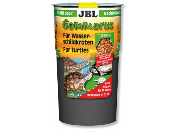 JBL Gammarus - Корм-лакомство для водных черепах, очищенный гаммарус, в специальной упаковке 80 г. (750 мл.)