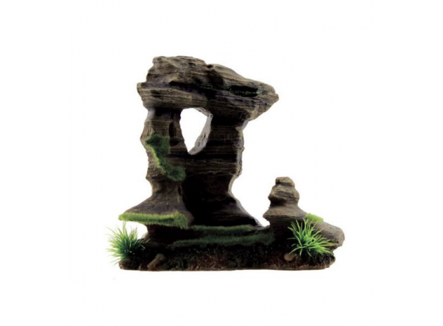 ArtUniq Mossy Figured Rock S - Декоративная композиция из пластика Фигурная скала со мхом, 20x11,5x19,5 см