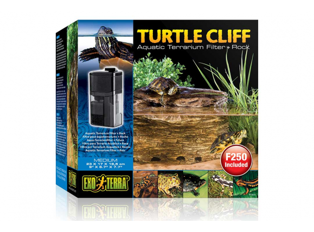 Скала черепашья Exo Terra Turtle-Cliff с фильтром для воды средняя, 23x7x19,5 см