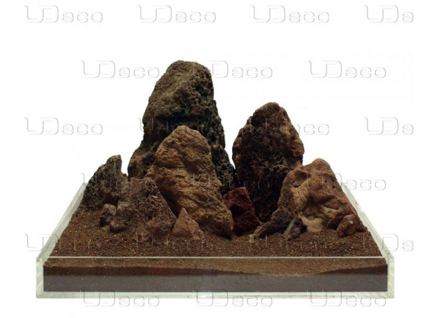 UDeco Brown Lava MIX SET 5 - Натуральный камень "Лава коричневая", упаковка 5 кг.