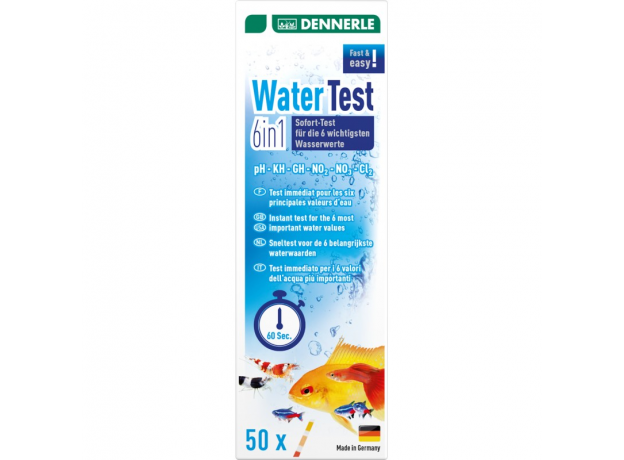 Dennerle WaterTest 6in1 - Мгновенный тест для 6 важнейших показателей воды