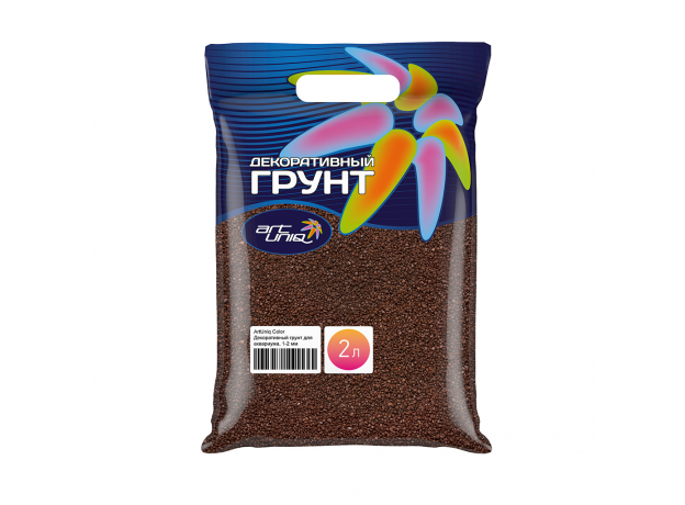 ArtUniq Color Chocolate - Декоративный грунт для аквариума "Шоколадный", 1-2 мм, 3 кг, 2 л