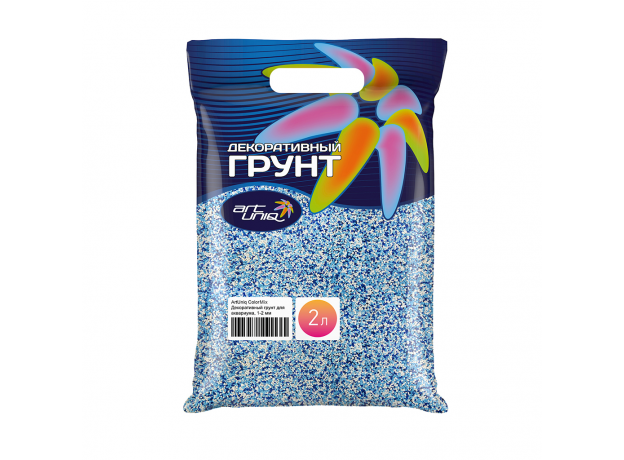 ArtUniq ColorMix Frost - Декоративный грунт для аквариума "Мороз", 1-2 мм, 3 кг, 2 л