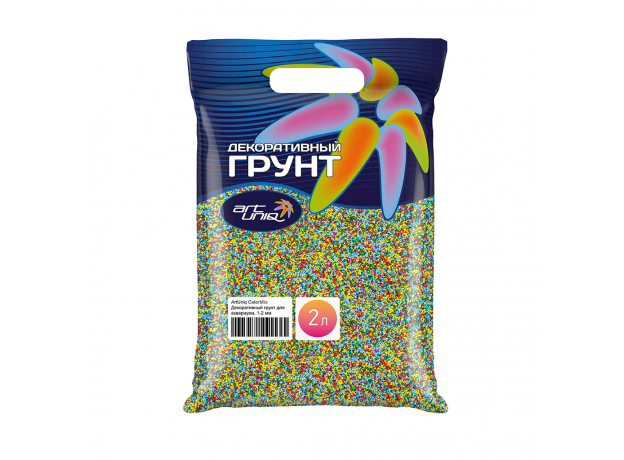 !ArtUniq ColorMix Mosaic - Декоративный грунт для аквариума "Мозаика", 1-2 мм, 3 кг, 2 л