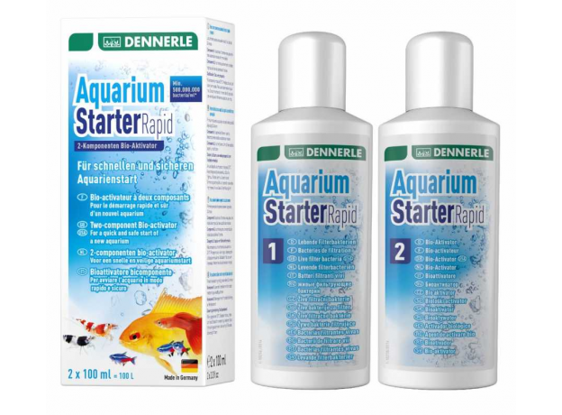 Биоактиватор аквариума Dennerle Aquarium Starter Rapid двухкомпонентный, 200 мл на 100 л