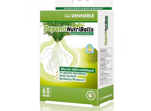 Dennerle Deponit NutriBalls - Корневое удобрение в виде шариков для любых аквариумных растений, 60 шт. на 30-100 растений