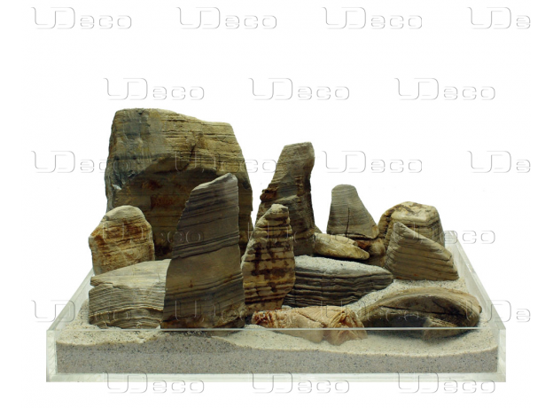 UDeco Gobi Stone L - Натуральный камень "Гоби" для оформления аквариумов и террариумов, 1 шт.