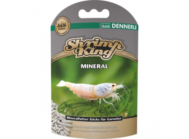 Корм дополнительный Dennerle Shrimp King Mineral минеральный премиум-класса в форме палочек для креветок, 45 г