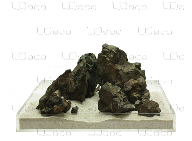 UDeco Grey Stone MIX SET 15 - Натуральный камень "Серый" для оформления аквариумов и террариумов, упаковка 15 кг.