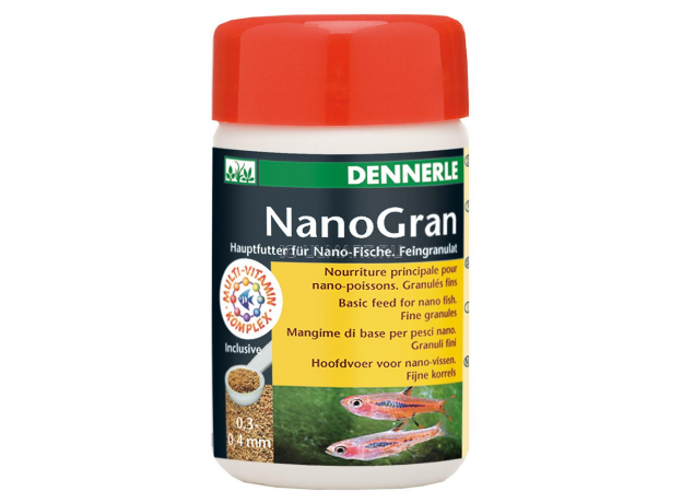 Корм основной Dennerle Nano Gran, в форме мини-гранул для небольших рыб