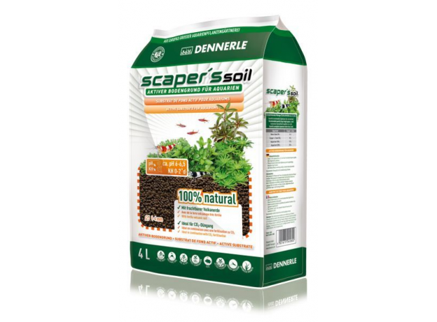 Dennerle Scaper‘s Soil - Питательный грунт для растительных аквариумов, зерно 1-4 мм, 4 л