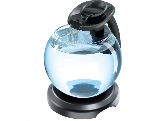 Аквариум Tetra Duo WaterFall Globe 6.8 л, черный, диаметр 27,9 см