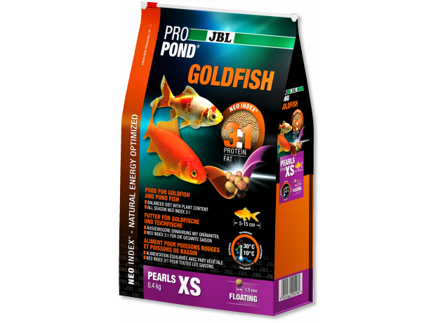 Основной корм JBL ProPond Goldfish XS в форме плавающих палочек для золотых рыбок очень маленького размера, 0,4 кг (3 л)