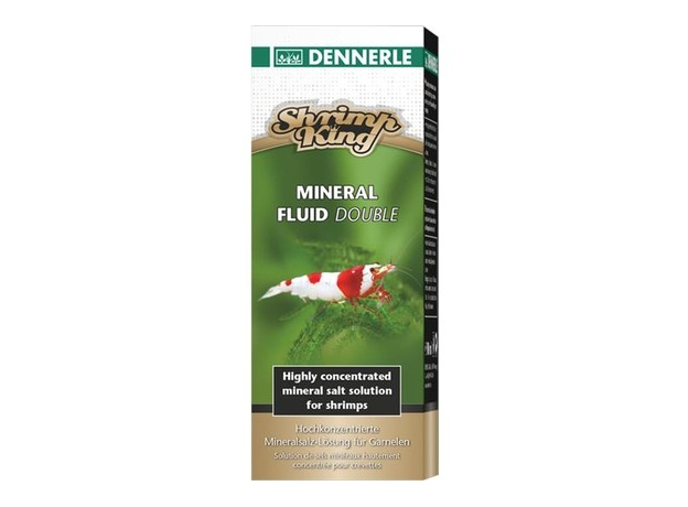 Препарат Dennerle Shrimp King Mineral Fluid Double с минеральными солями для аквариумов с креветками, 100 мл на 300 л осмосной воды