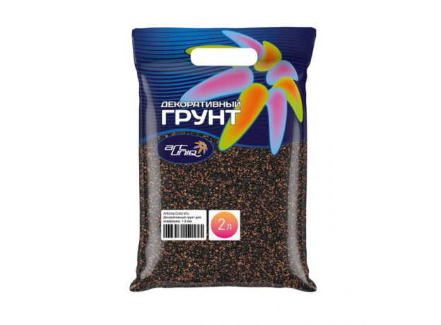 !ArtUniq ColorMix Coffee - Декоративный грунт для аквариума "Кофе", 1-2 мм, 3 кг, 2 л