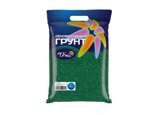 !ArtUniq Color Emerald - Декоративный грунт для аквариума "Изумрудный", 1-2 мм, 9 кг, 6 л