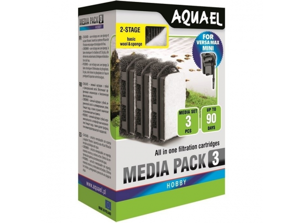 Картридж сменный для фильтра AQUAEL VERSAMAX mini /губка с PhosMAX, 3шт