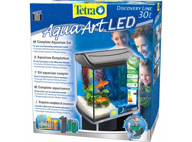 !Аквариум Tetra AquaArt LED Goldfish 30 л, антрацит