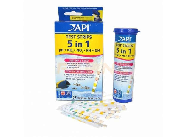 Полоски для определения уровня pH API Aquarium Test Strips, 25 шт