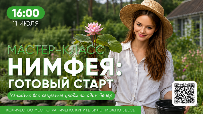 МАСТЕР-КЛАСС «Нимфея: готовый старт» 11 июля в 16:00