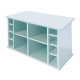 Подставка Biodesign ALTUM 300/ CRYSTAL 310 (белая) без дверок, ЛДСП 16/22 мм, 126x46x79 см