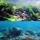 MCLANZOO Фон для аквариумов Ocean, двухсторонний, 30.6х60.7 см