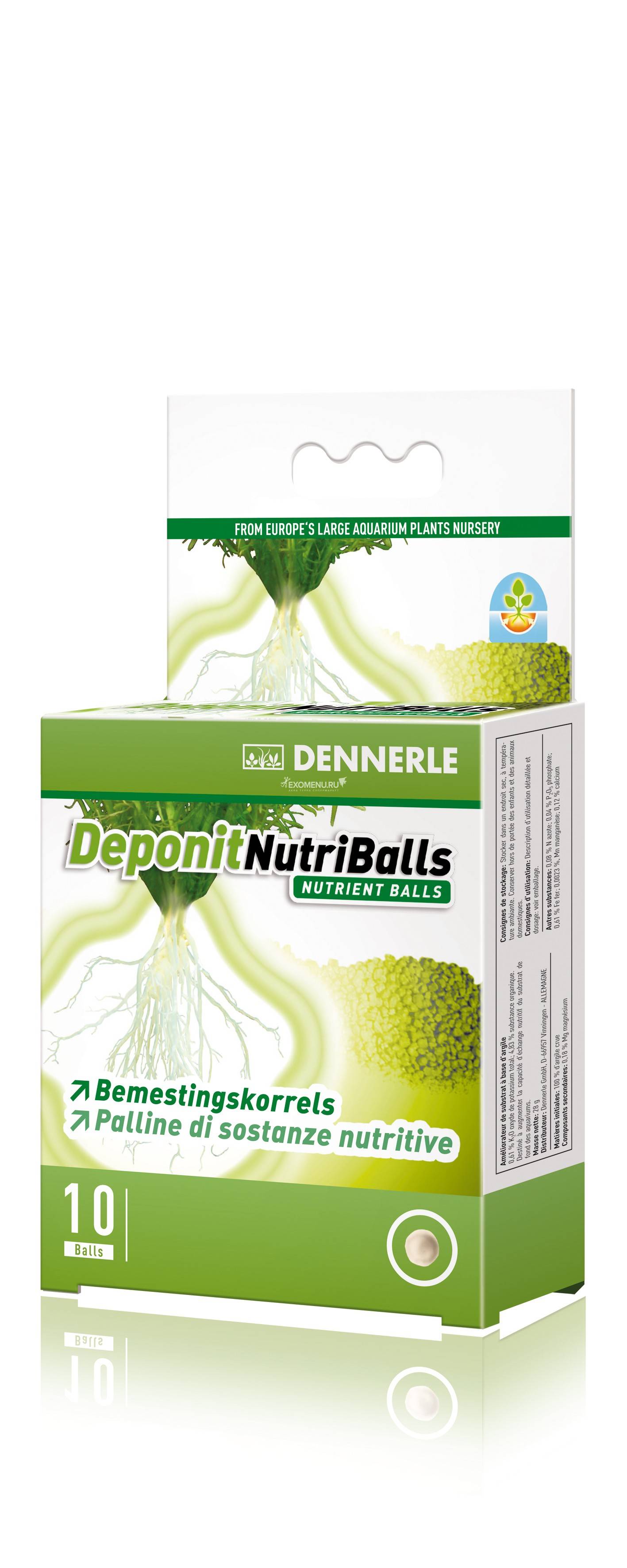 Dennerle Deponit NutriBalls - Корневое удобрение в виде шариков для любых аквариумных растений, 10 шт. на 3-10 растений