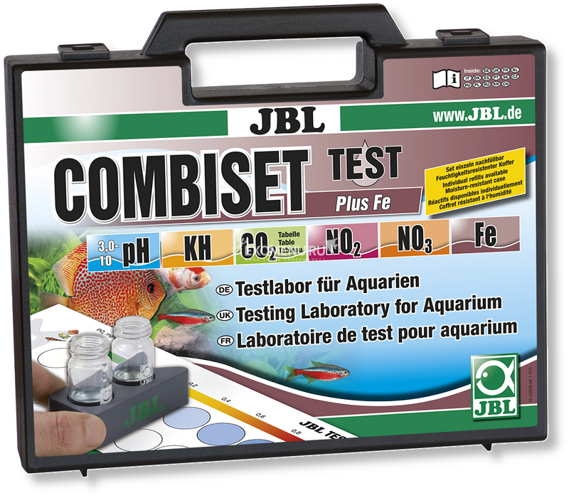 JBL ProAquaTest Combi Set Plus Fe - Комплект тестов для определения 6-ти важнейших параметров воды, включая содержание железа, для пресноводных растительных аквариумов
