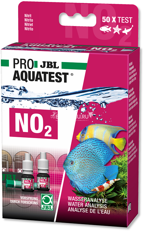JBL ProAquaTest NO2 Nitrite - Экспресс-тест для определения содержания нитритов в пресной и морской воде, примерно на 50 измерений