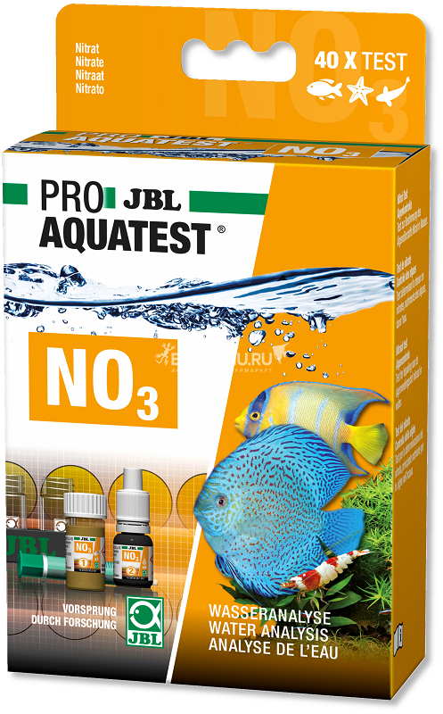 JBL ProAquaTest NO3 Nitrate - Экспресс-тест для определения содержания нитратов в пресной и морской воде, примерно на 50 измерений