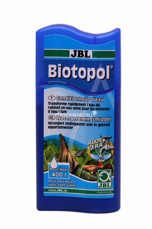 JBL Biotopol plus - Кондиционер для воды с высоким содержанием хлора, 100 мл, на 400 л