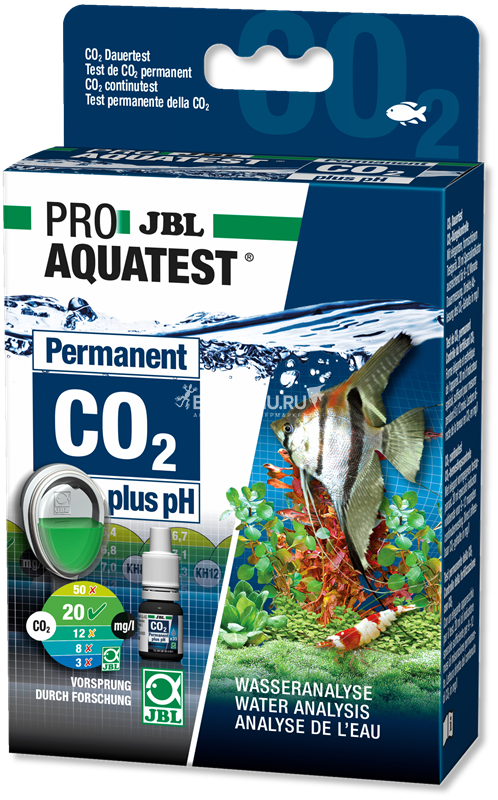 JBL ProAquaTest CO2/pH Permanent - Длительный тест для определения pH и содержания углекислого газа в пресной воде