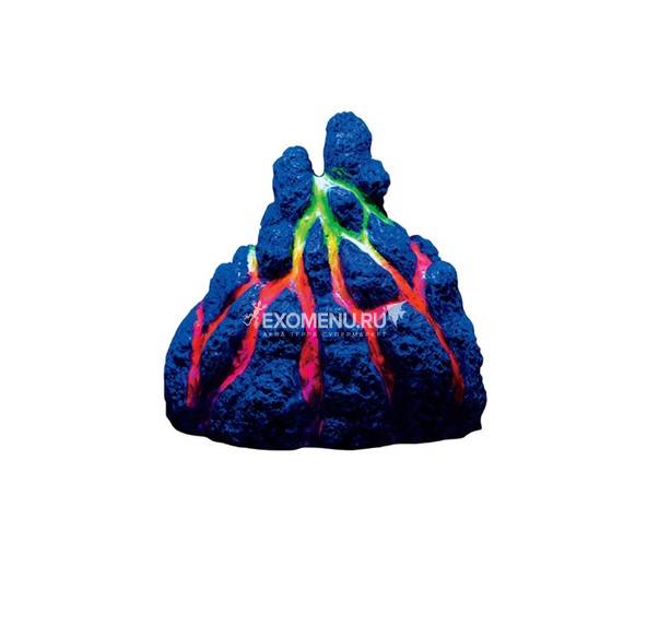 Декорация флуоресцирующая Glofish Вулкан  (8.5 х 6 х 8.5см)
