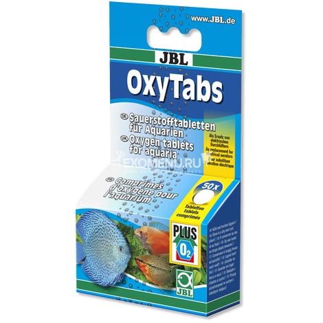 JBL OxyTabs - Кислородные таблетки для пресноводных аквариумов, 50 шт. на 500 л