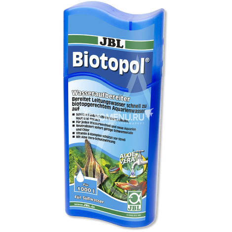JBL Biotopol - Препарат для подготовки воды с 6-кратным эффектом, 250 мл.