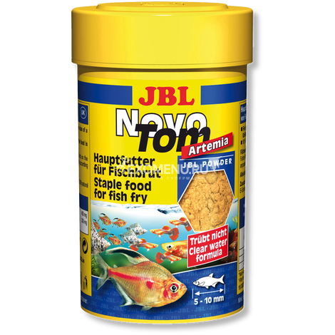 JBL NovoTom Artemia - Основной корм для мальков живородящих аквариумных рыб, 100 мл (60 г)