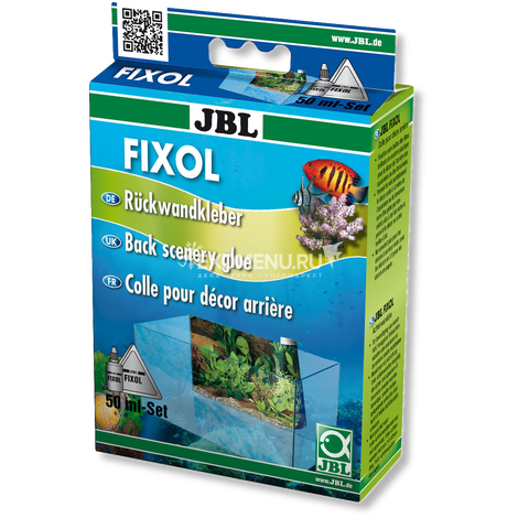 JBL FIXOL - Клей для аквариумных и террариумных пленочных фонов, 50 мл