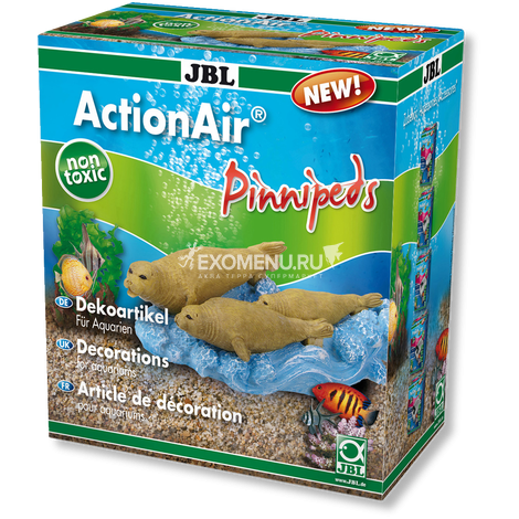 JBL ActionAir Pinnipeds - Декоративная подвижная фигурка с воздушным приводом для аквариума 