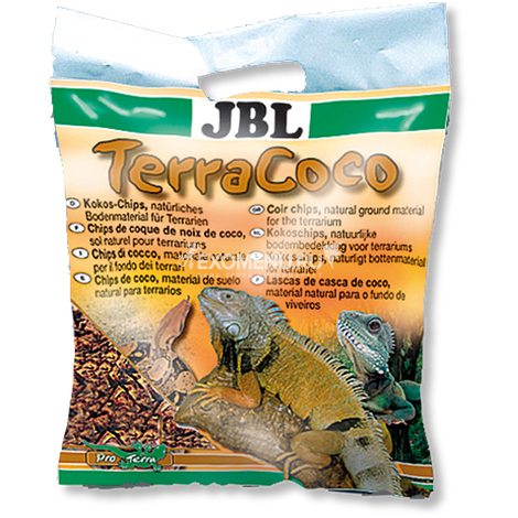 JBL TerraCoco - Натуральный субстрат из кокосовых чипсов для любых видов террариумов, 5 л